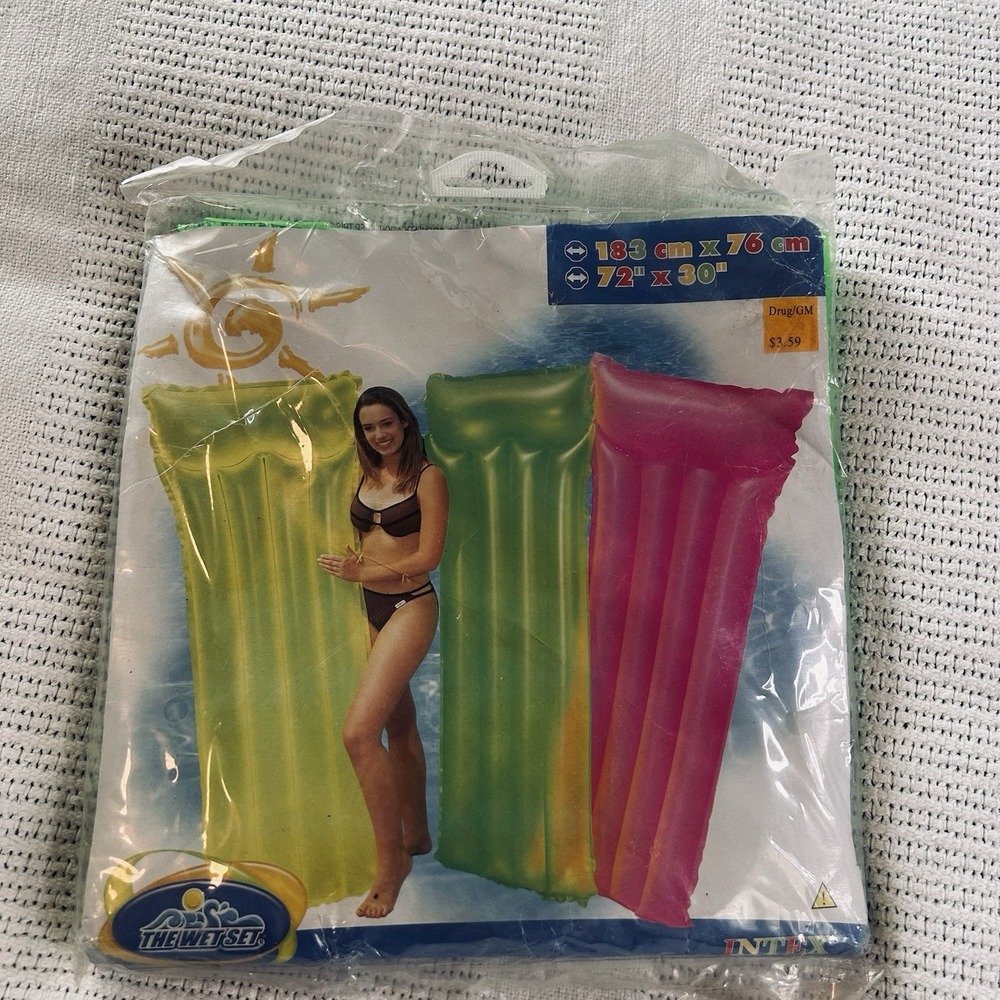 New Intex Pool Float 2008 Neon Green 72" By 30" 59717
